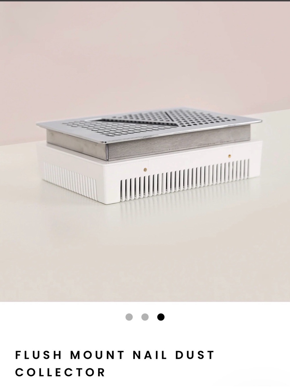Valentino White and Silver Flush Mount Nail Dust Collector
